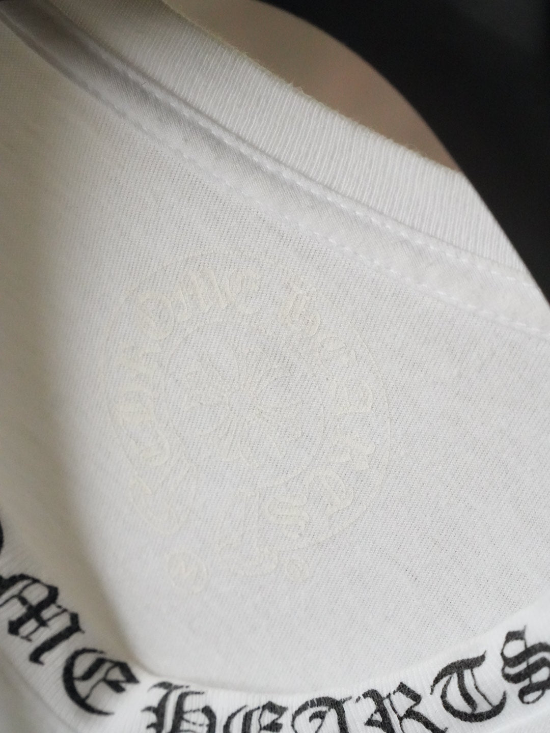 Chrome Hearts Neck Letters Logo Pocket Tee