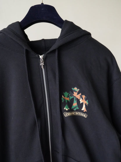 Chrome Hearts Camo Cemetery Thermal Zip Up Hoodie