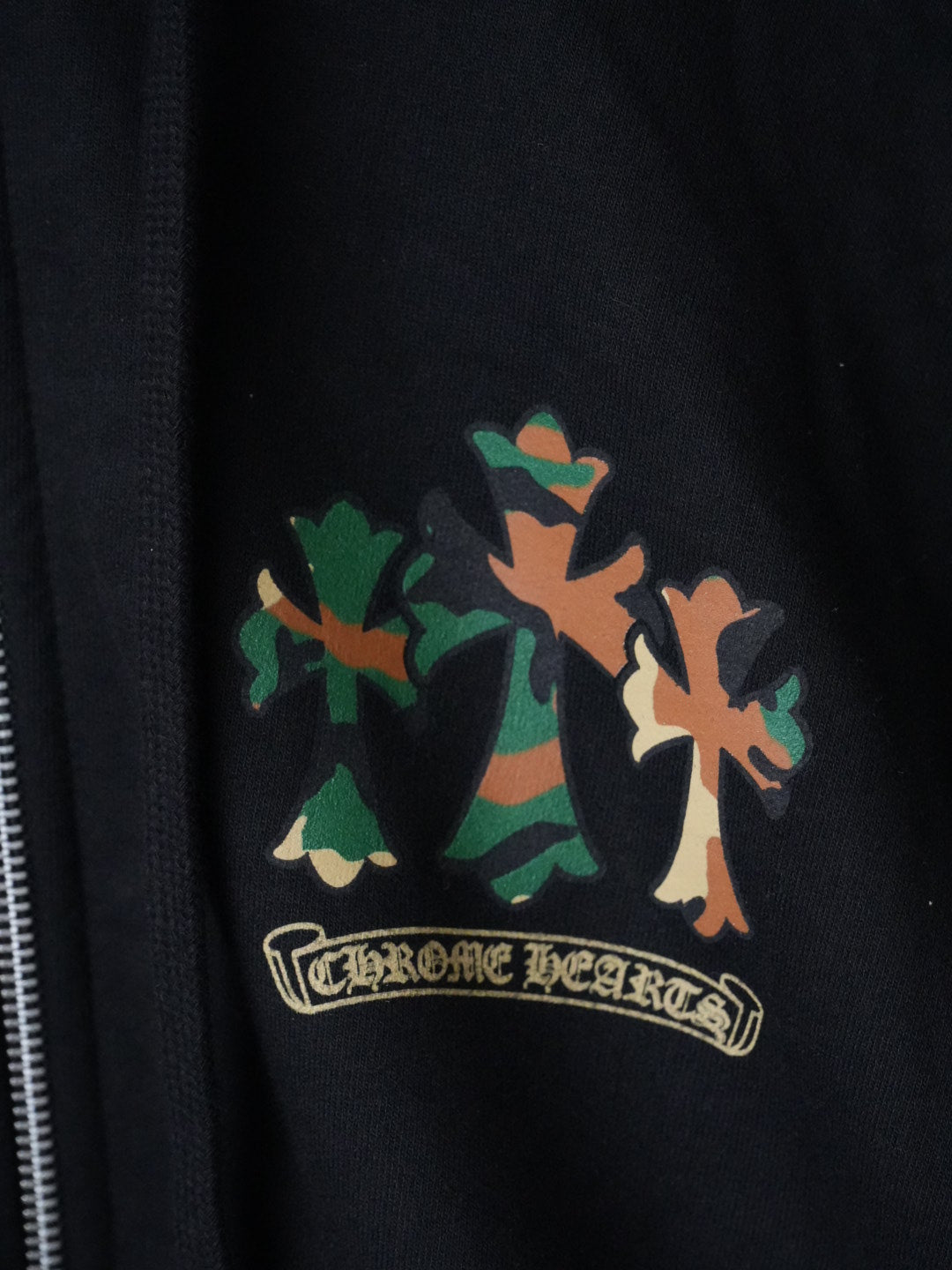 Chrome Hearts Camo Cemetery Thermal Zip Up Hoodie