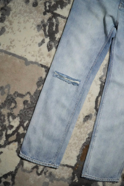Celine Hedi Slimane Ripped Washed Denim Pants