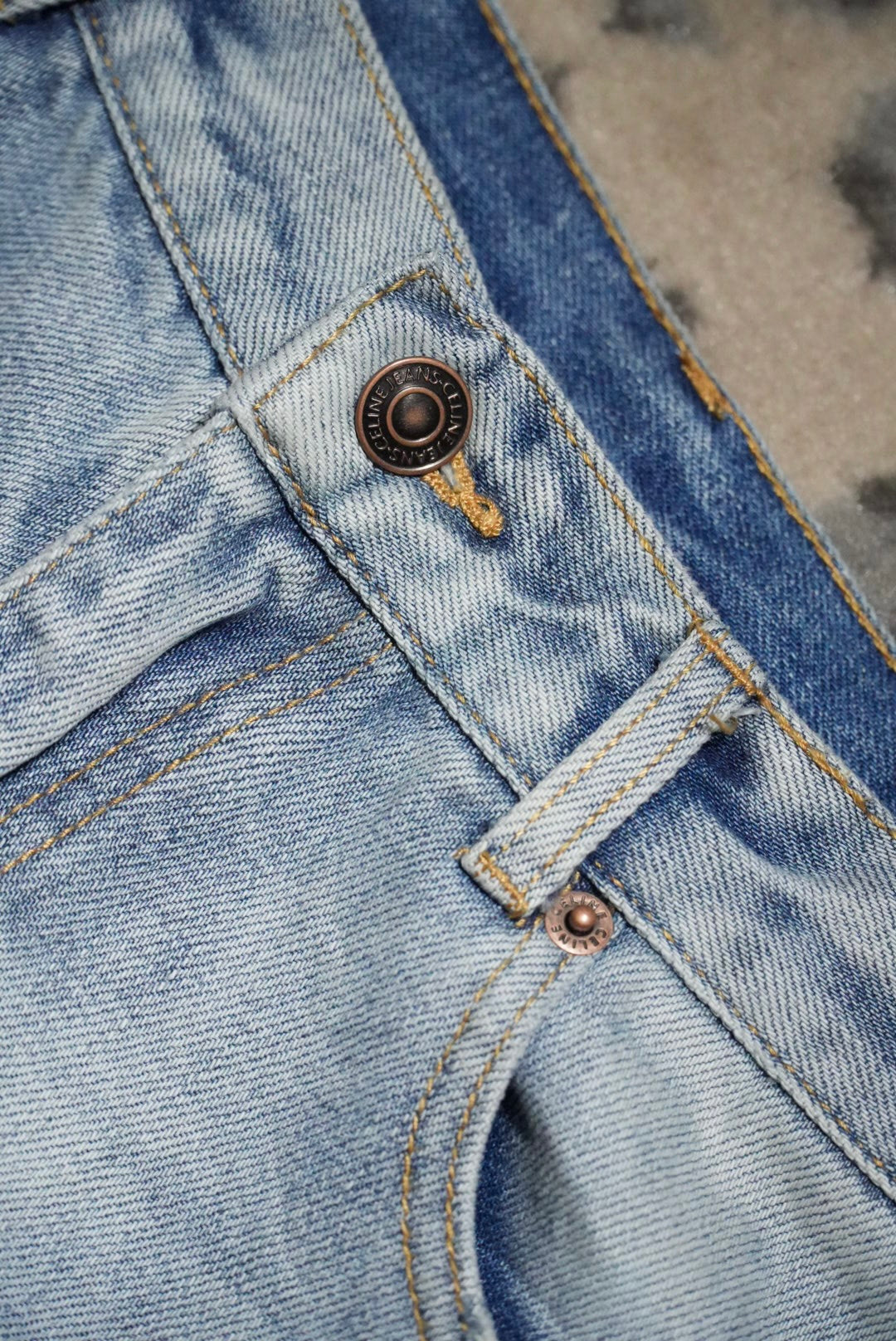 Celine Hedi Slimane Ripped Washed Denim Pants