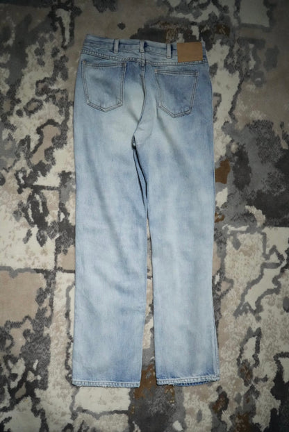 Celine Hedi Slimane Ripped Washed Denim Pants