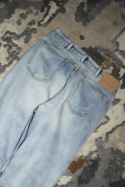 Celine Hedi Slimane Ripped Washed Denim Pants