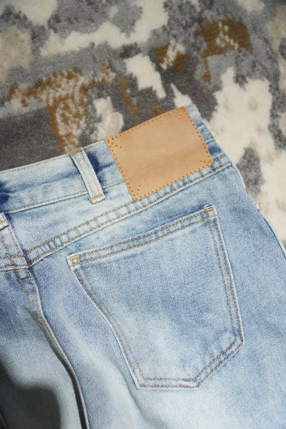 Celine Hedi Slimane Ripped Washed Denim Pants