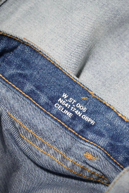 Celine Hedi Slimane Ripped Washed Denim Pants