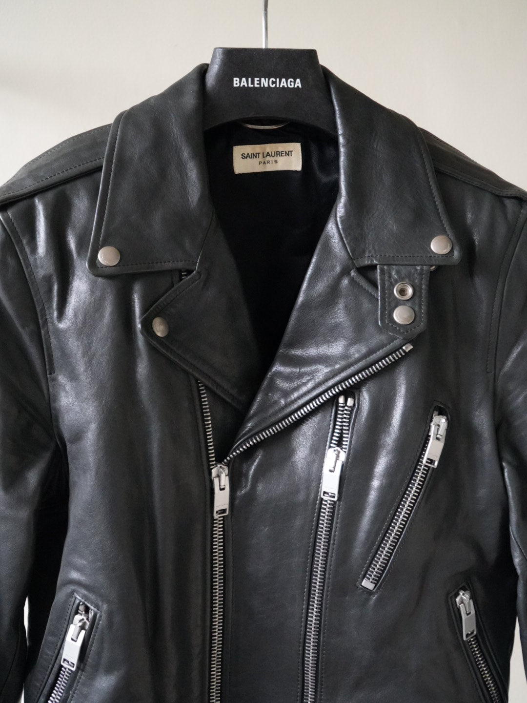 Saint Laurent x Hedi FW13 Calf Oil L17 Leather Biker Jacket