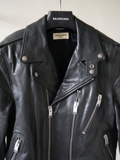 Saint Laurent x Hedi FW13 Calf Oil L17 Leather Biker Jacket