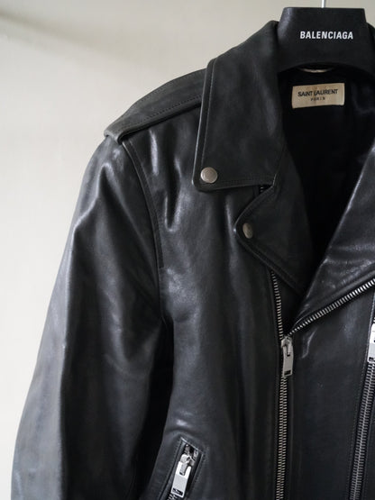 Saint Laurent x Hedi FW13 Calf Oil L17 Leather Biker Jacket