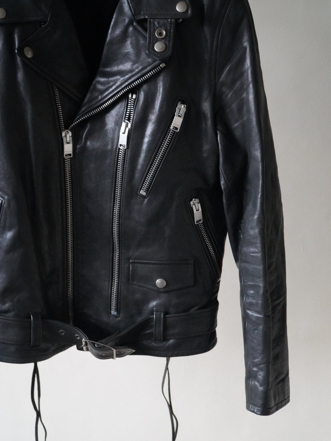 Saint Laurent x Hedi FW13 Calf Oil L17 Leather Biker Jacket