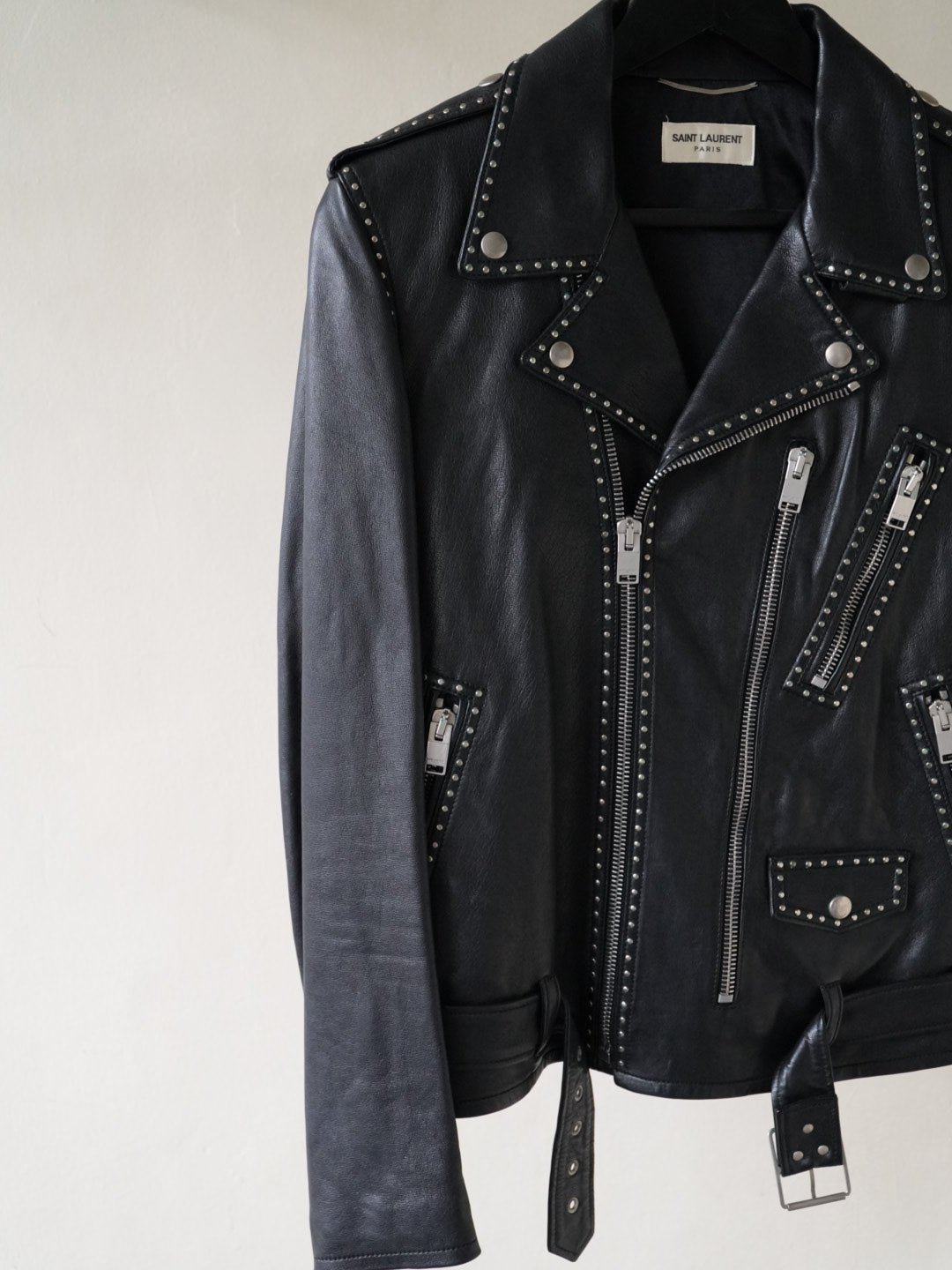 Saint Laurent SS14 L17 Riveted Leather Jacket