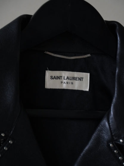 Saint Laurent SS14 L17 Riveted Leather Jacket