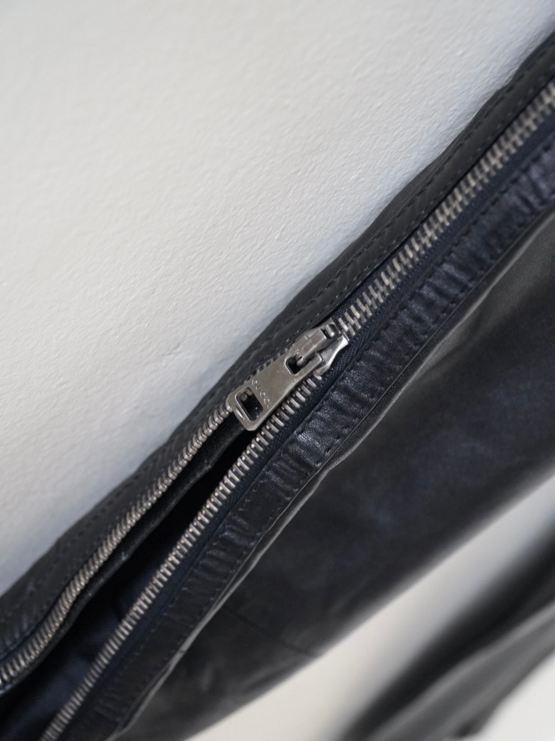 2001 Gucci by Tom Ford Leather Pants Double Side Zip