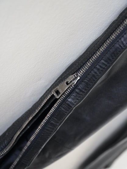 2001 Gucci by Tom Ford Leather Pants Double Side Zip