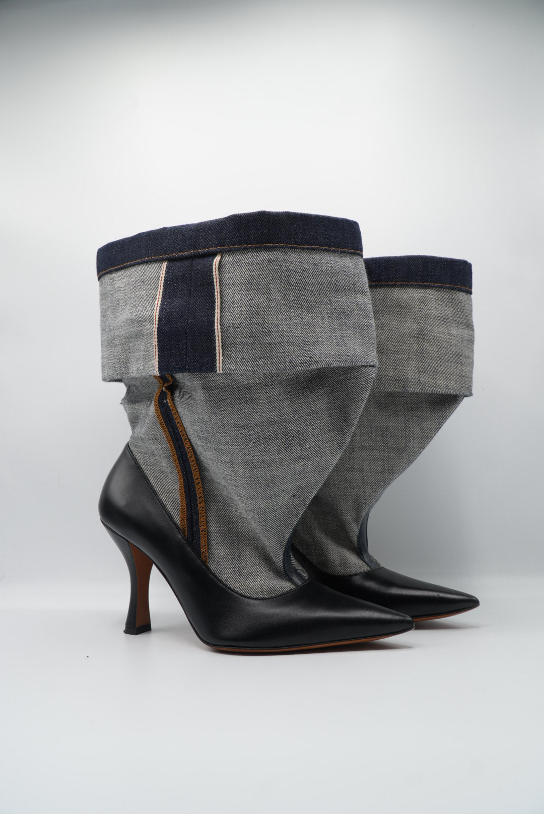 Loewe Dark Denim Foldover Boots