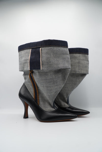 Loewe Dark Denim Foldover Boots