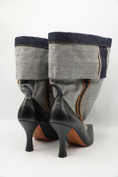 Loewe Dark Denim Foldover Boots