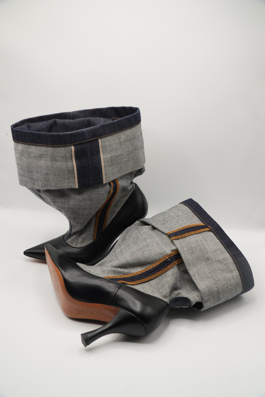 Loewe Dark Denim Foldover Boots
