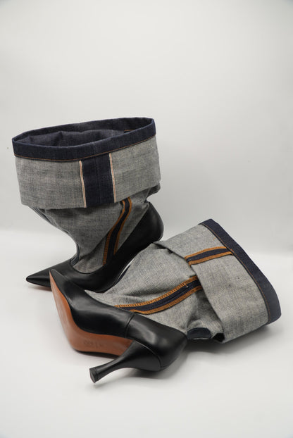 Loewe Dark Denim Foldover Boots