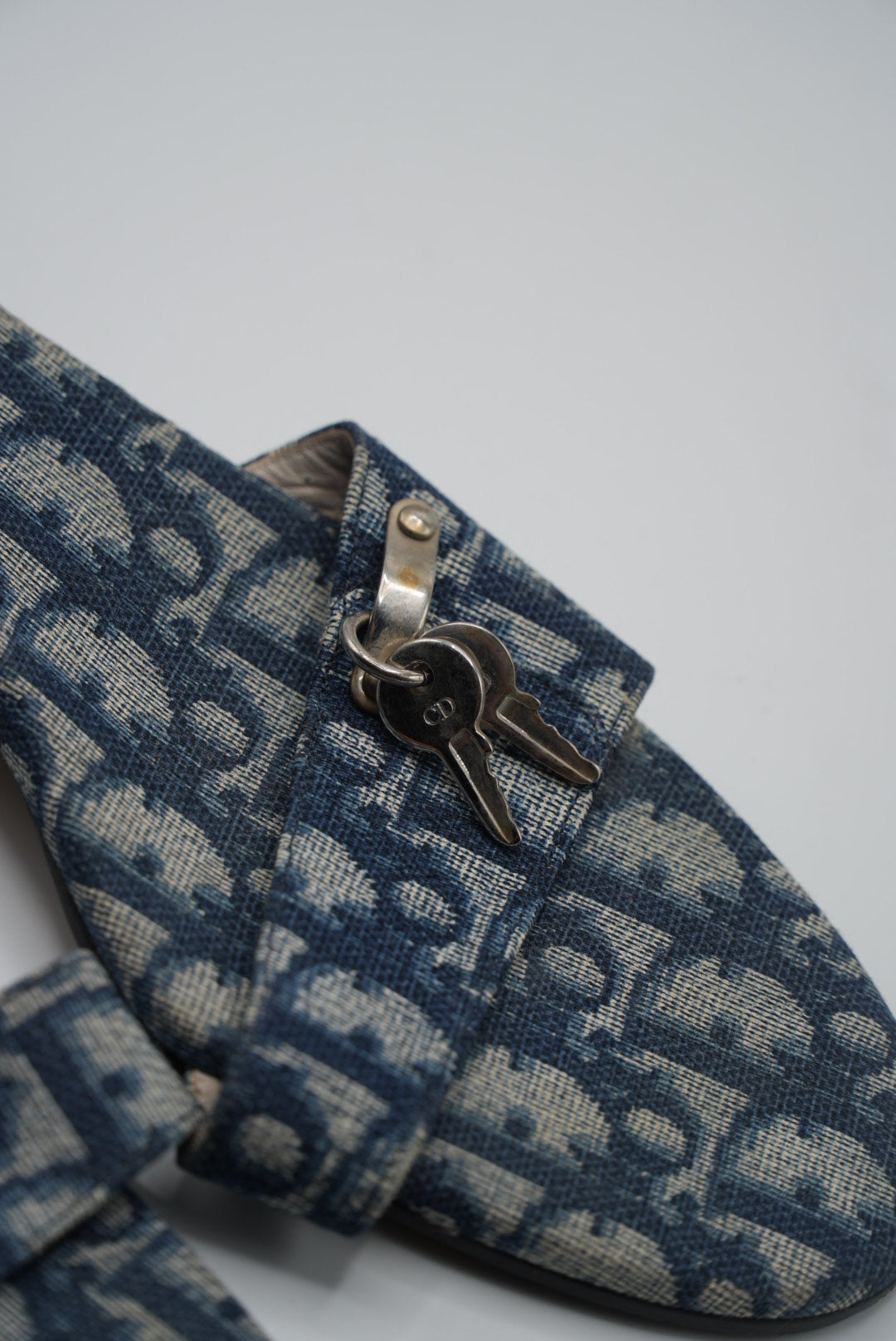 Vintage Christian Dior Canvas Monogram Heels with a Lock