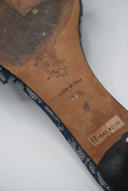 Vintage Christian Dior Canvas Monogram Heels with a Lock