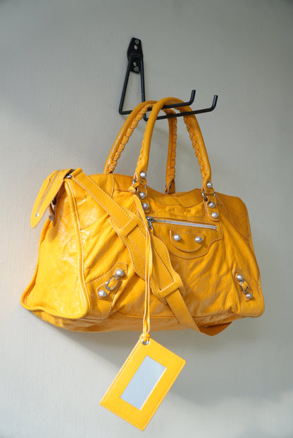 Balenciaga Marigold Giant 21 Silver Work Bag