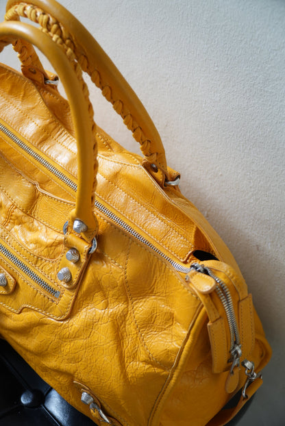 Balenciaga Marigold Giant 21 Silver Work Bag