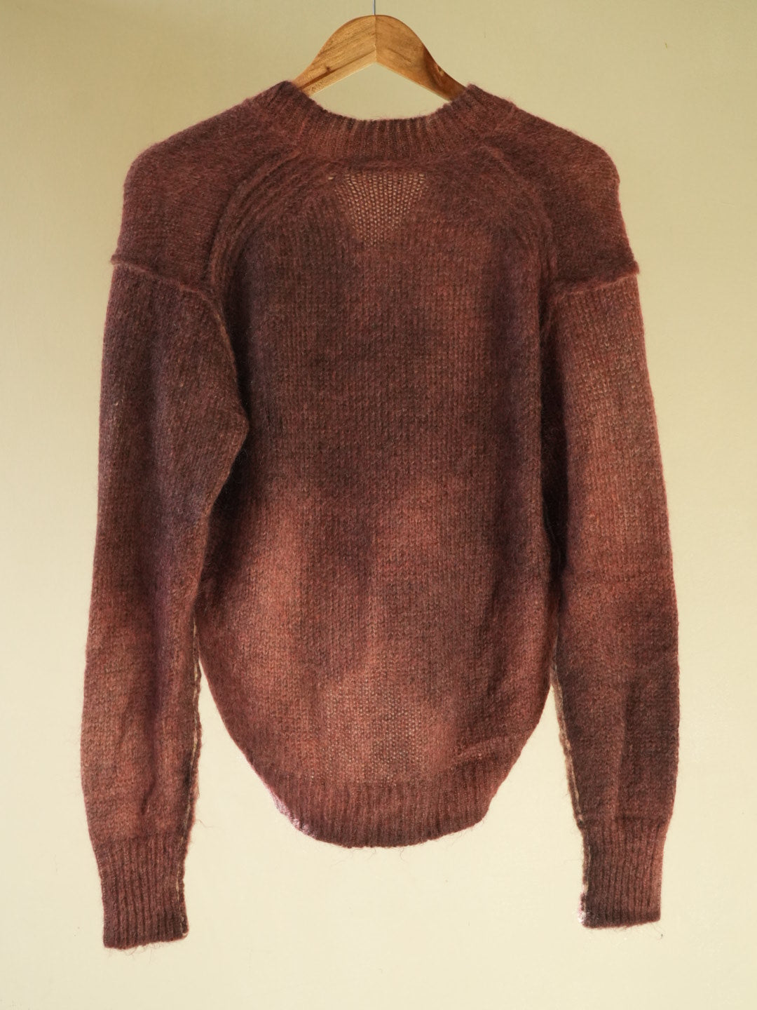 Acne Studios Burgundy Sprayed Finish Cardigan