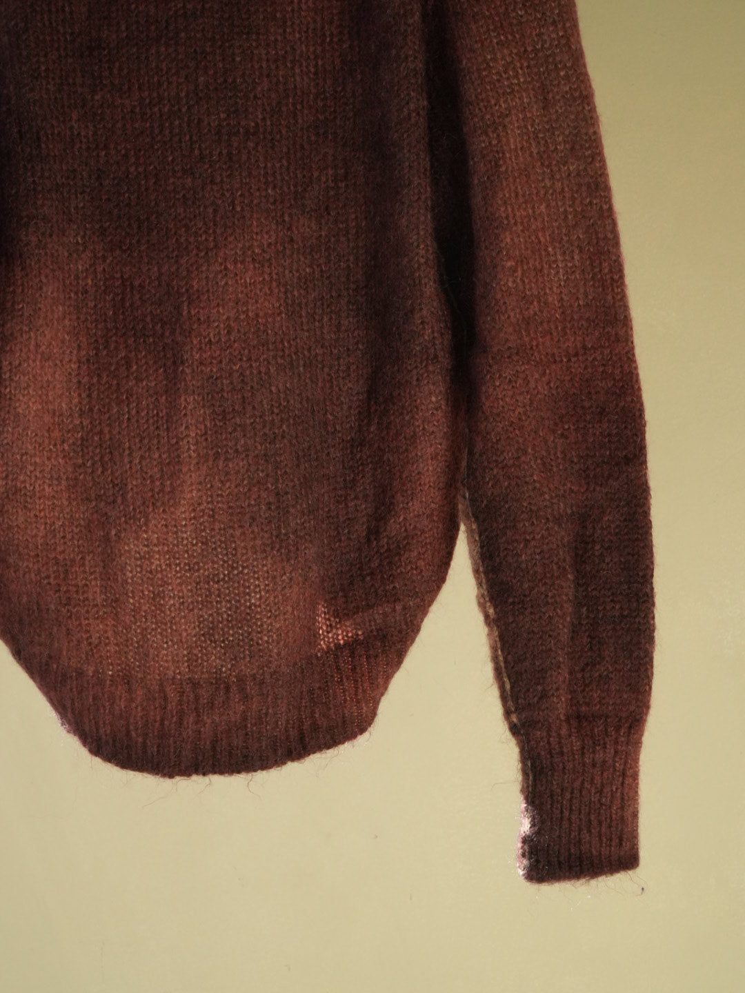 Acne Studios Burgundy Sprayed Finish Cardigan