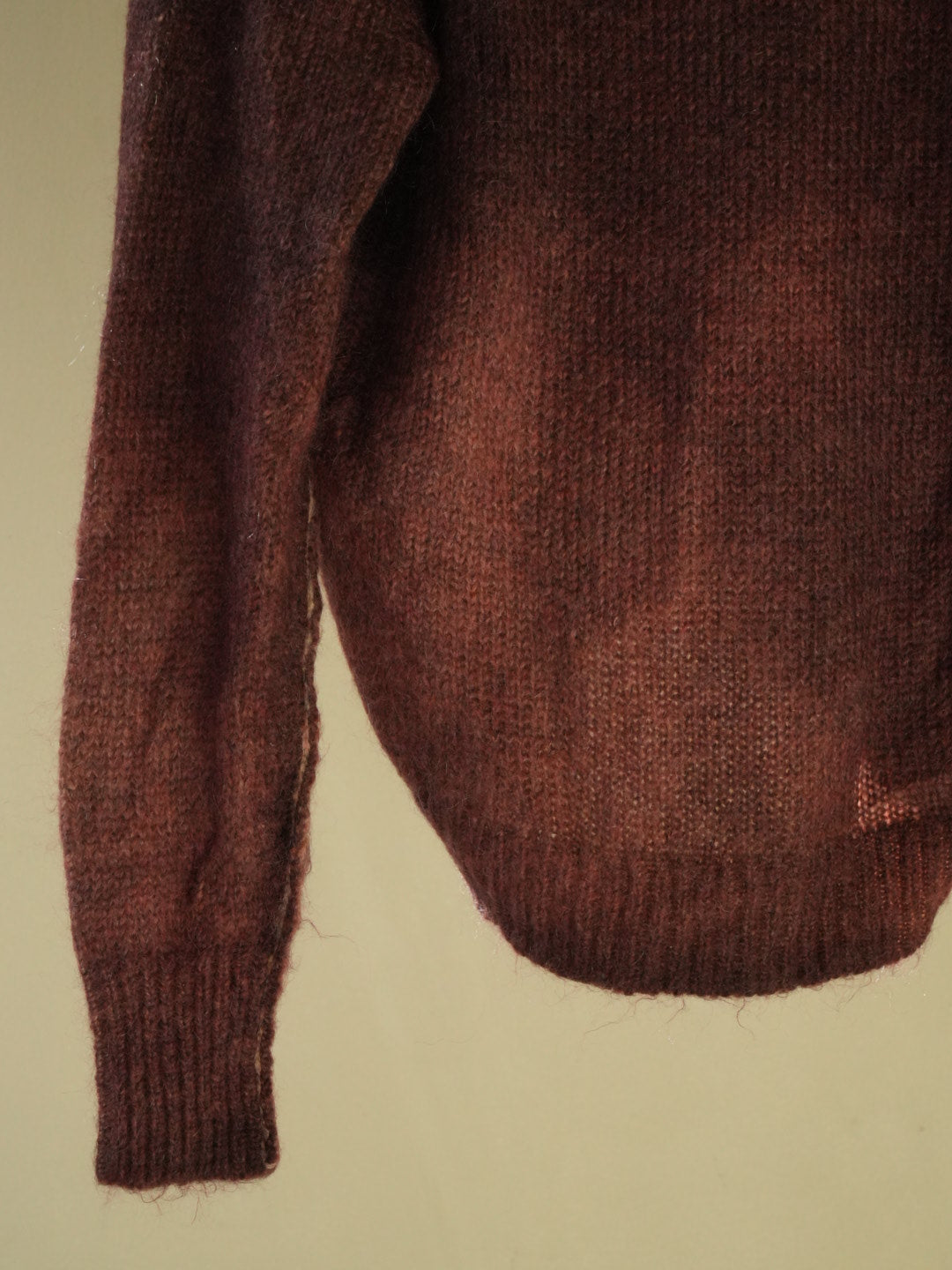 Acne Studios Burgundy Sprayed Finish Cardigan