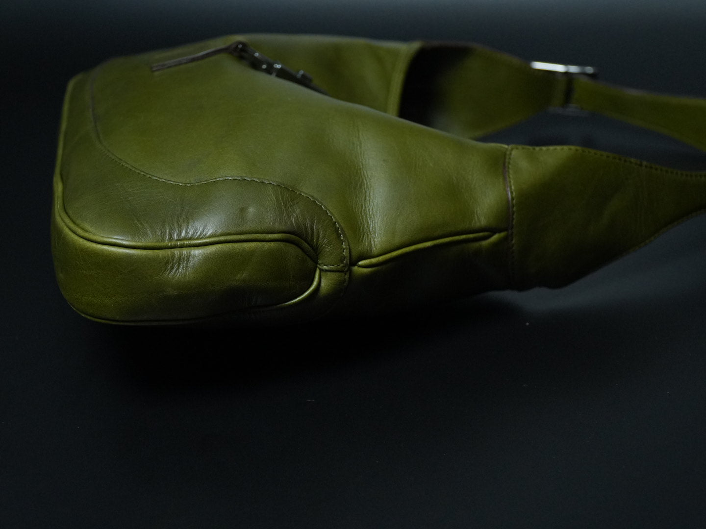 Gucci Jackie Green Leather Handbag