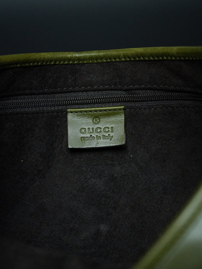Gucci Jackie Green Leather Handbag