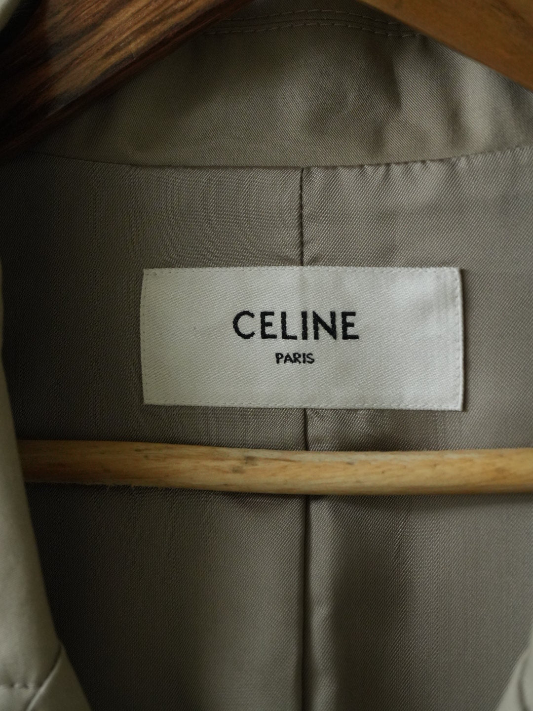 Celine Printed Cotton-Gabardine Trench Coat In Neutrals