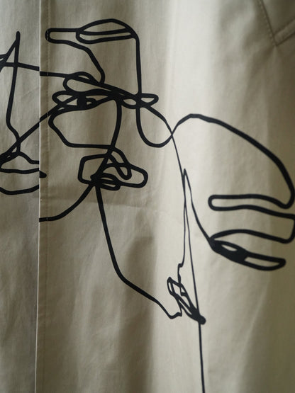 Celine Printed Cotton-Gabardine Trench Coat In Neutrals