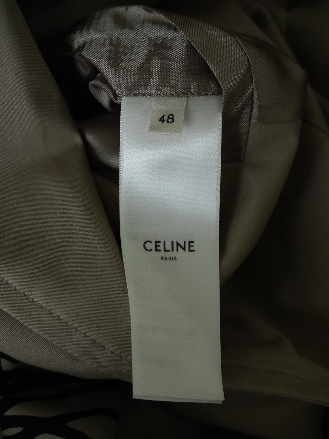 Celine Printed Cotton-Gabardine Trench Coat In Neutrals