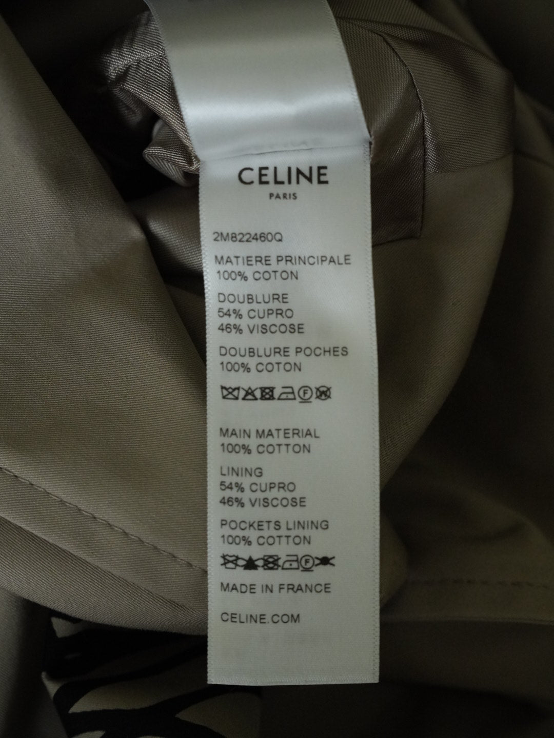 Celine Printed Cotton-Gabardine Trench Coat In Neutrals