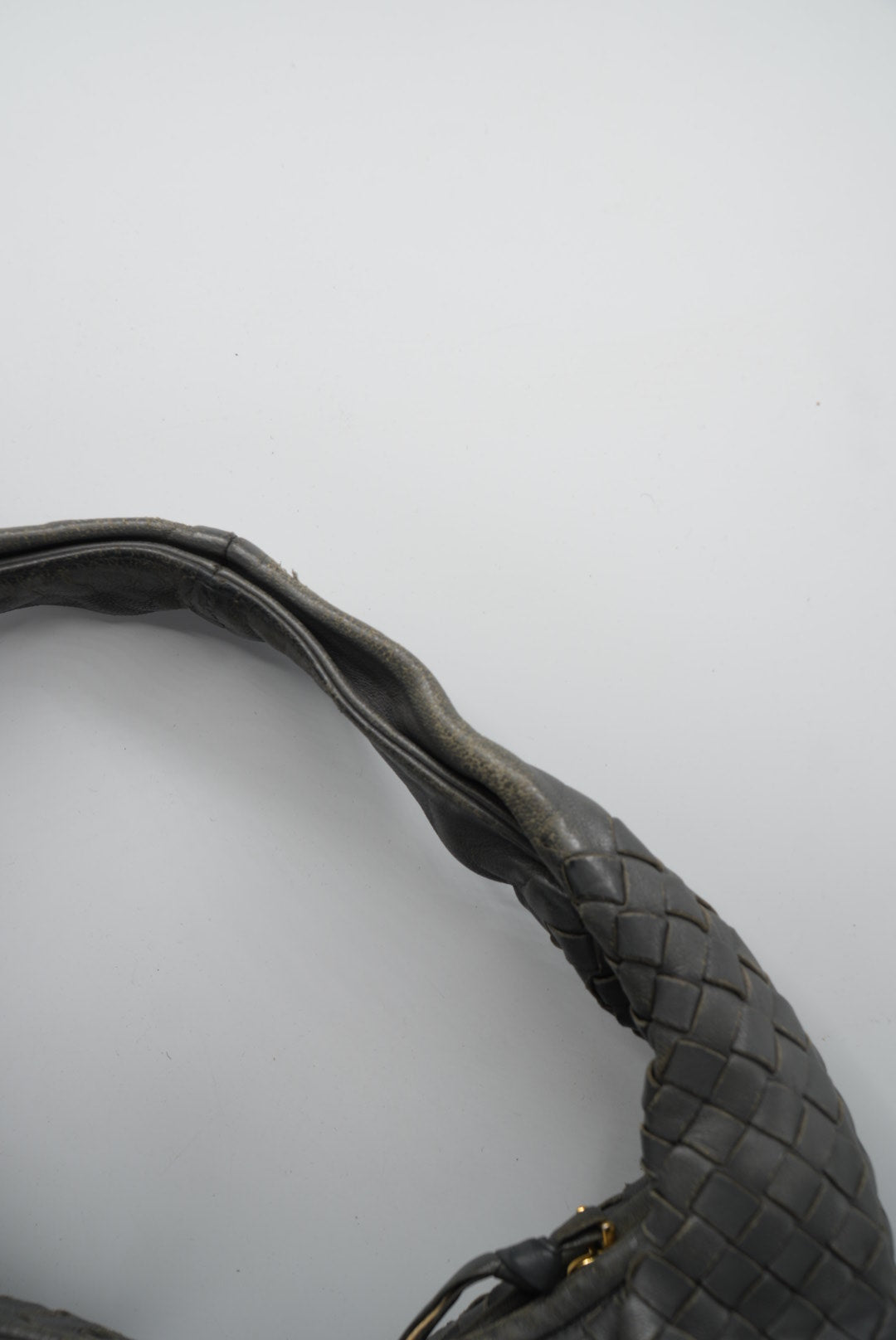 Bottega Veneta Large Dark Grey Intrecciato Woven Nappa Hobo