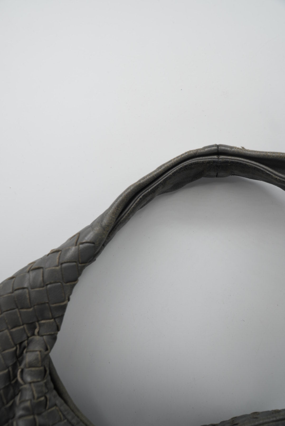 Bottega Veneta Large Dark Grey Intrecciato Woven Nappa Hobo