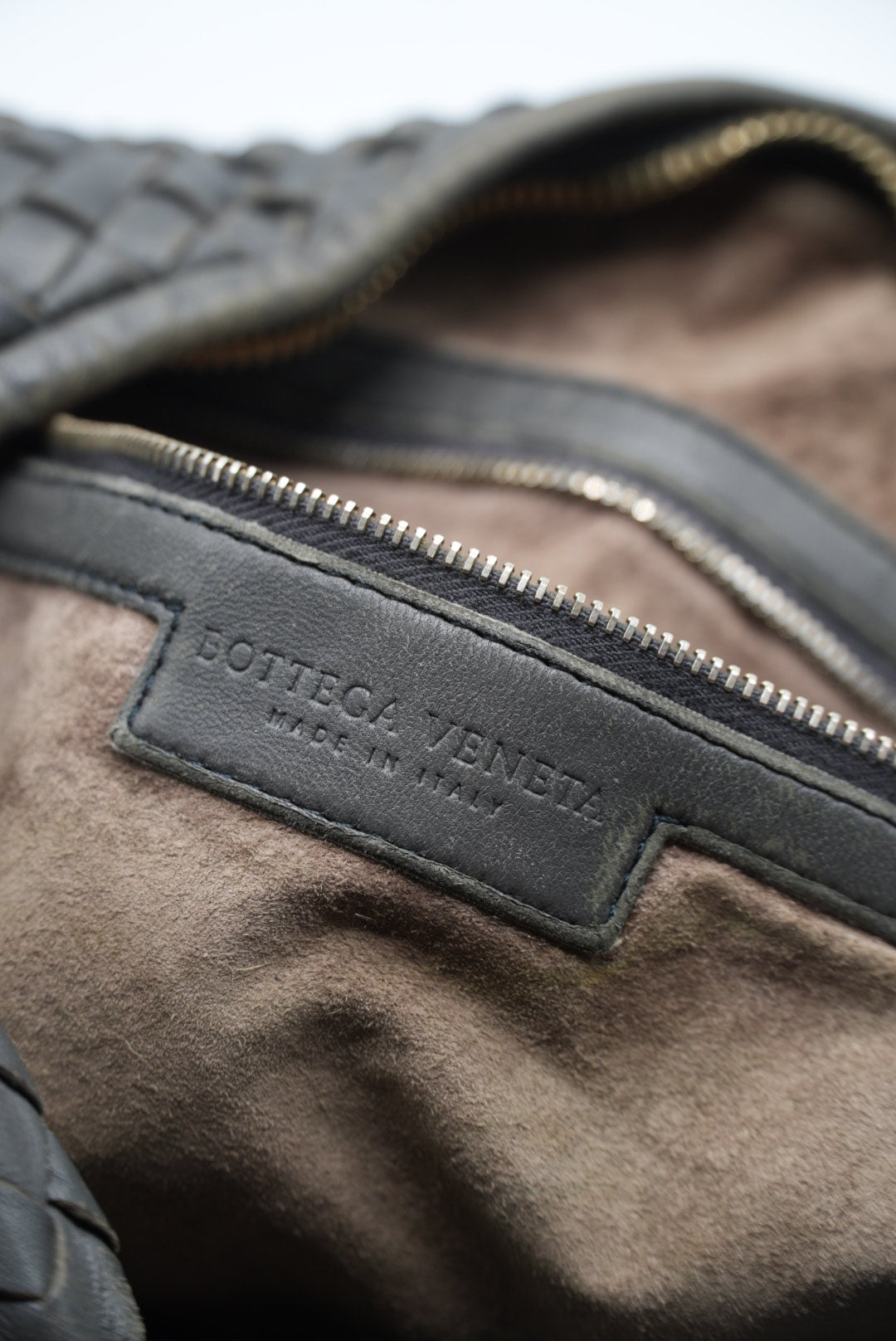 Bottega Veneta Large Dark Grey Intrecciato Woven Nappa Hobo