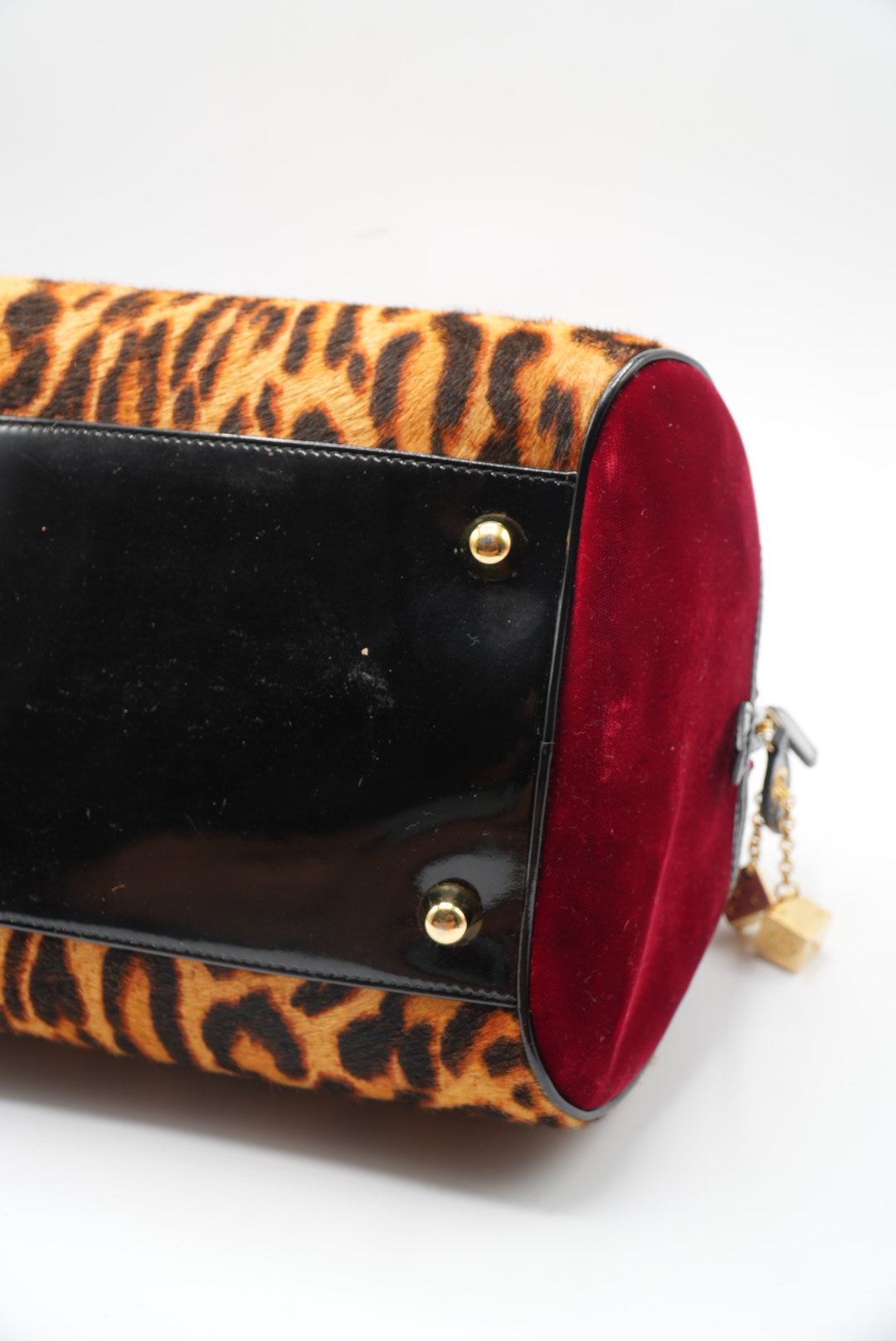 Christian Dior Gambler Dice Leopard Ponyhair Bowler Bag