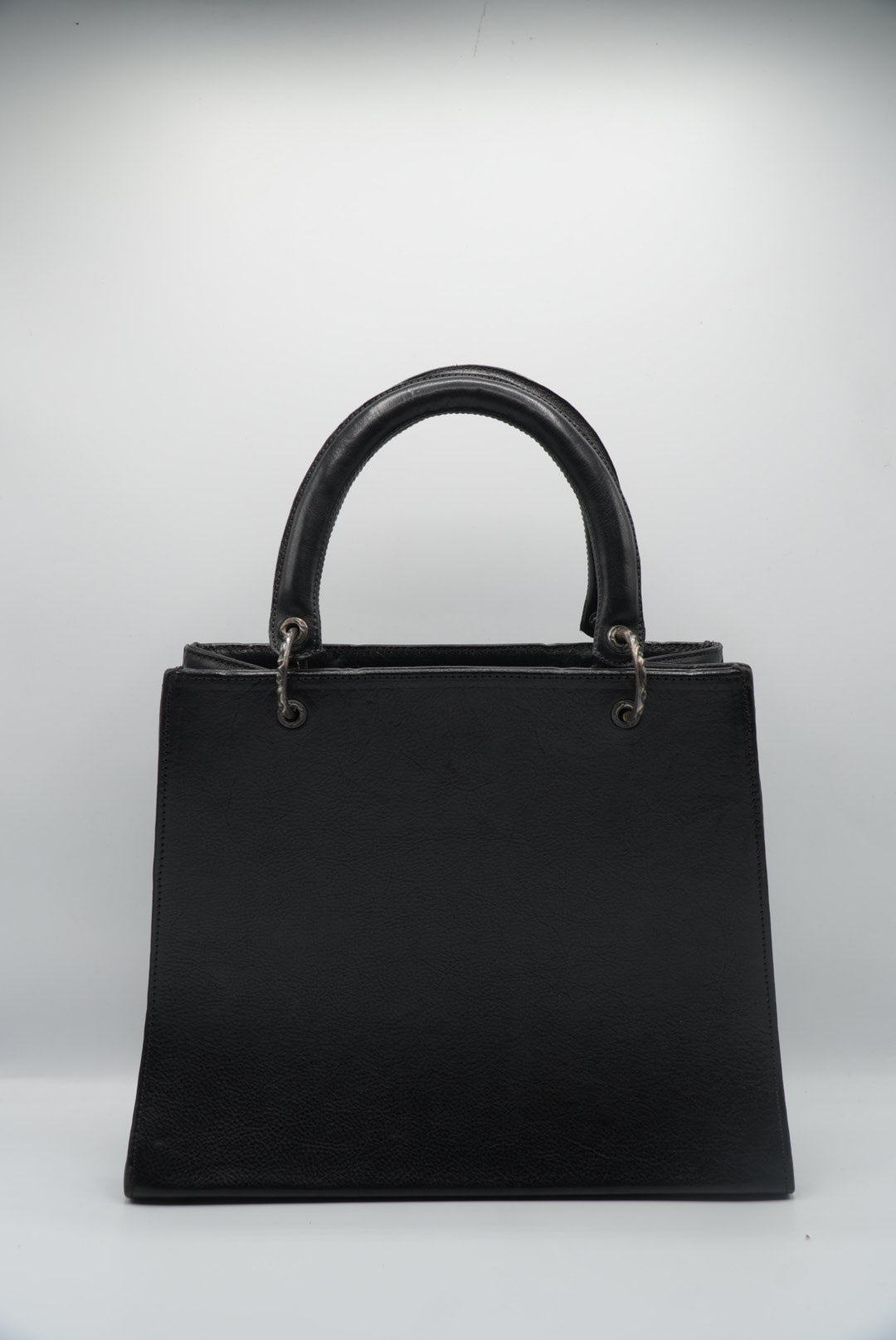Chrome Hearts 90s Grained Calfskin Fleur De Lis Leather Bag