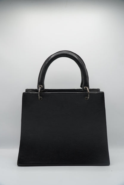 Chrome Hearts 90s Grained Calfskin Fleur De Lis Leather Bag