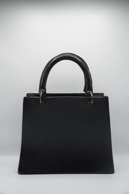 Chrome Hearts 90s Grained Calfskin Fleur De Lis Leather Bag