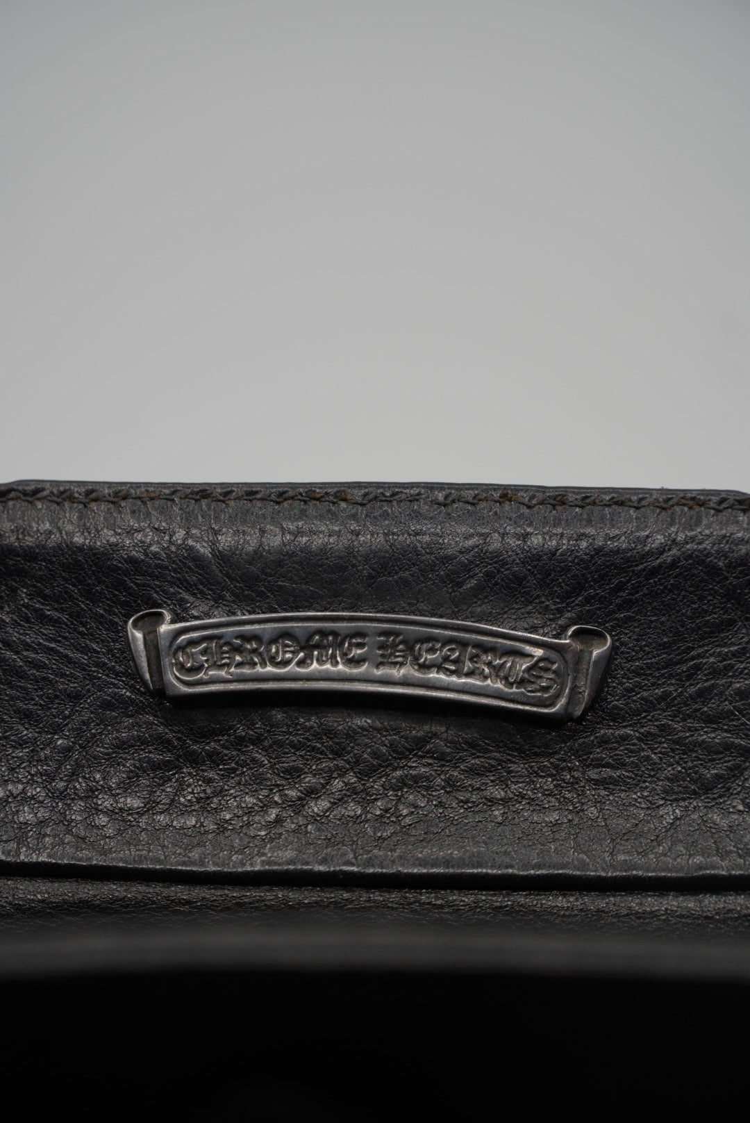Chrome Hearts 90s Grained Calfskin Fleur De Lis Leather Bag