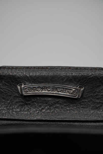 Chrome Hearts 90s Grained Calfskin Fleur De Lis Leather Bag