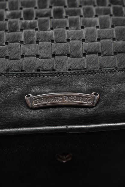 Chrome Hearts 90s Ponyhair Dagger Embelished Woven Handbag