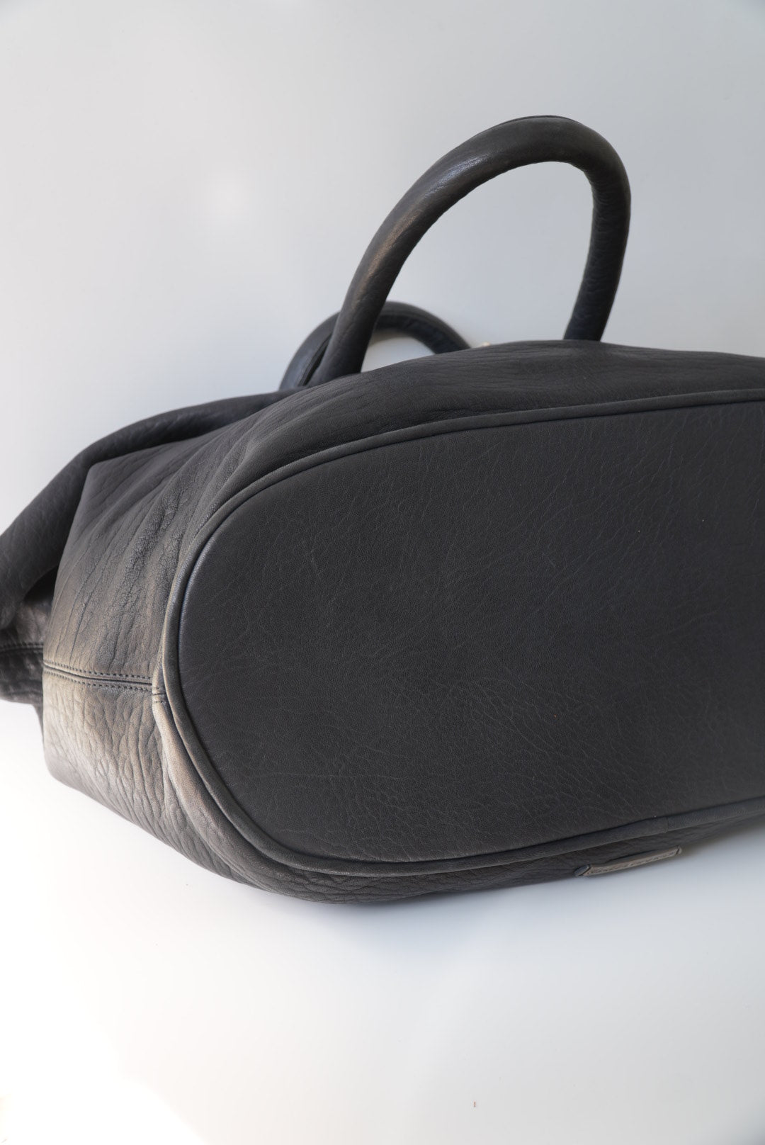 Rare 90s - Big Dagger Embellished Leather Duffle Bag