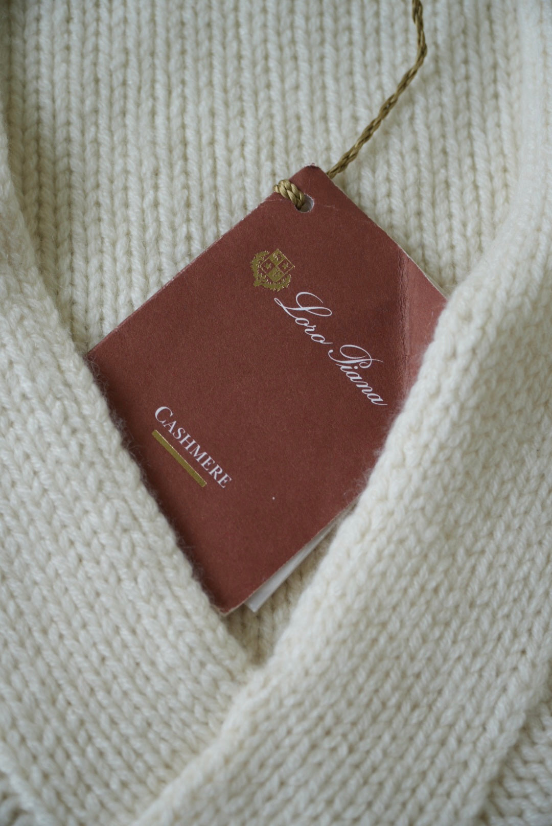 Loro Piana White Cashmere Short Sleeve Jumper