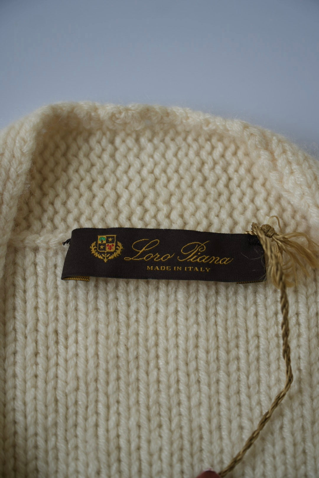 Loro Piana White Cashmere Short Sleeve Jumper