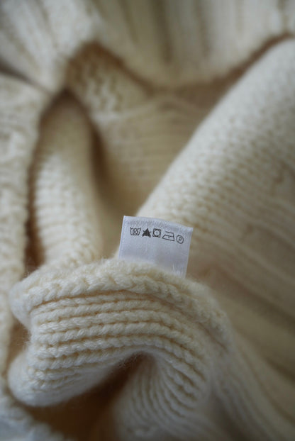 Loro Piana White Cashmere Short Sleeve Jumper