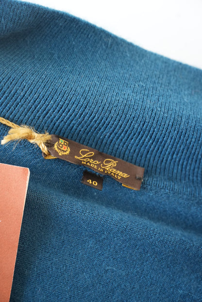 Loro Piana Blue Cashmere Polo Shirt